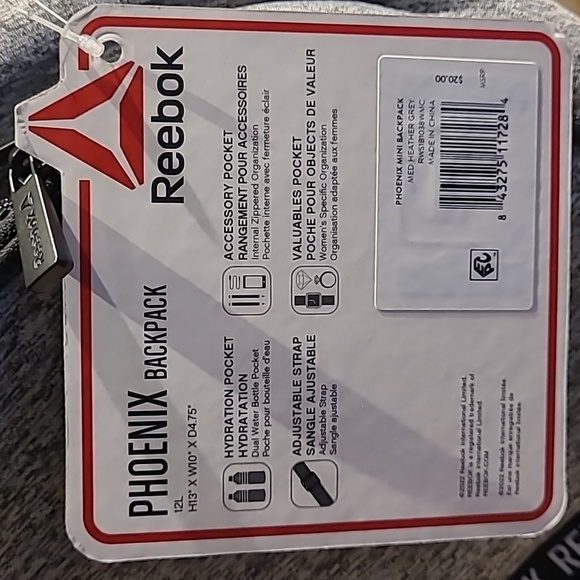 NWT Reebok Phoenix Backpack - Picture 2 of 8